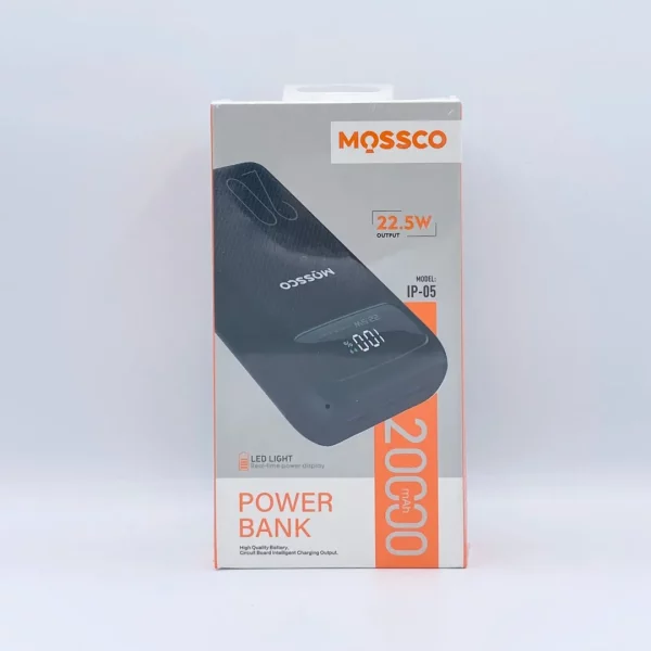 پاوربانک موسکو MOSSCO مدل IP-05 ظرفیت 20000 آمپر ساعت