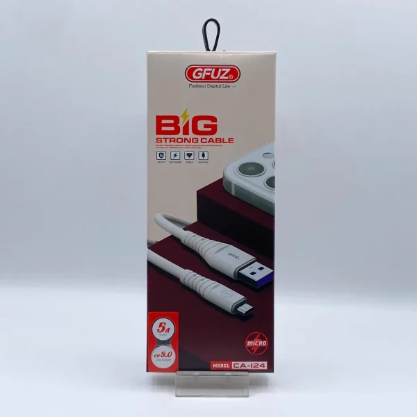 کابل میکرو microUSB فست شارژ جیفیوز GFUZ مدل CA-124 یک متری